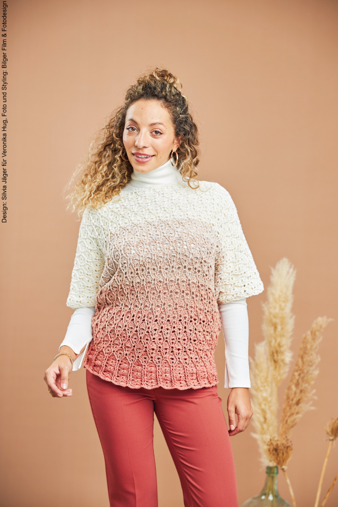 Häkelpulli Morgenrot | Anleitungsheft | Wolle BOBBEL cotton 800m  | Häkeln | Veronika Hug, Woolly Hugs, Christophorus Verlag