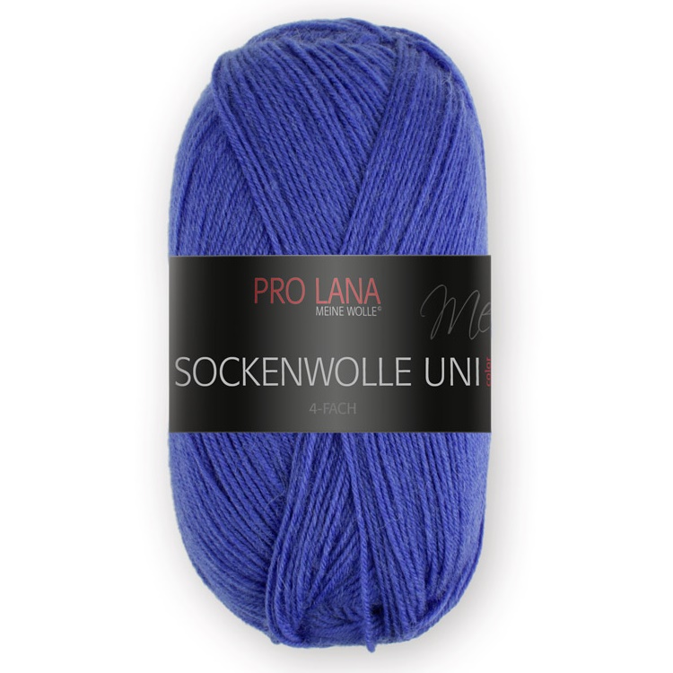 Sockenwolle uni - 4-fach von Pro Lana 0425 - royal