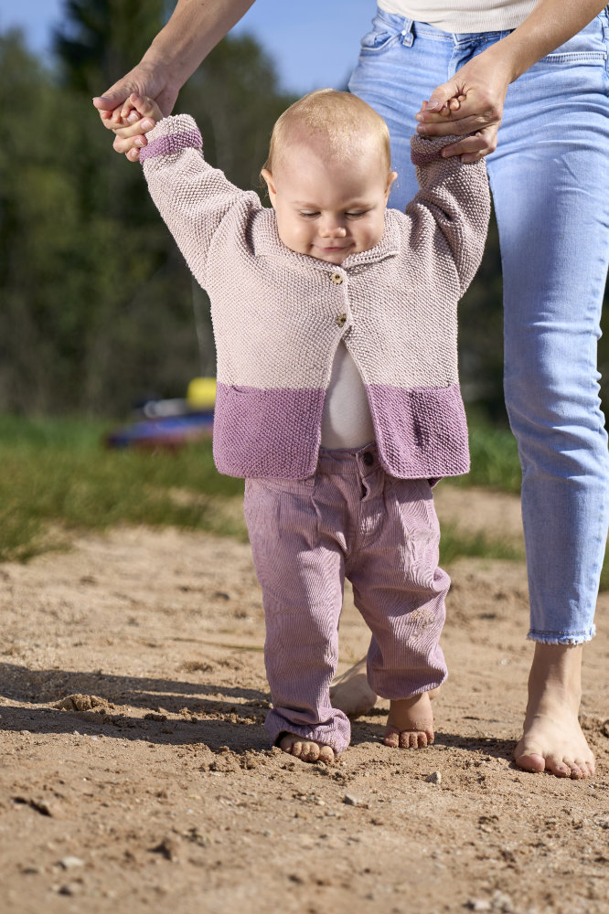 Jäckchen mit Perlmuster | Anleitungsheft | Wolle Baby Cotton  | Stricken | Pro Lana