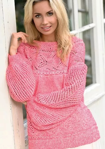 Pullover mit Rundpasse | Anleitungsheft | Wolle Pudica Linie 453  | Stricken | ONline