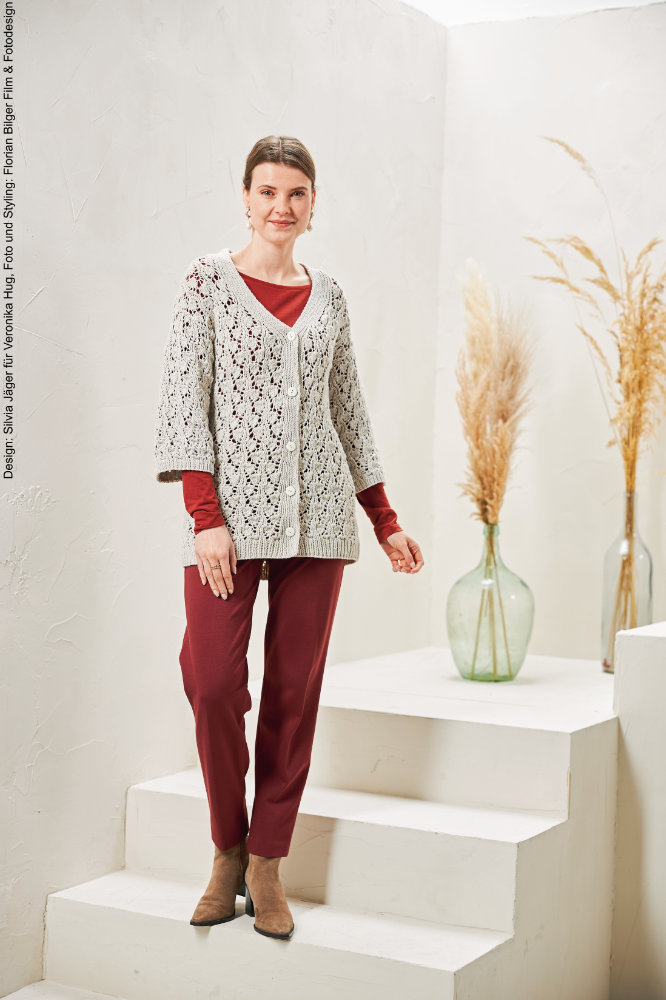 Strickjacke Flow | Anleitungsheft | Wolle Merino Stretch  | Stricken | Veronika Hug, Woolly Hugs, Christophorus Verlag