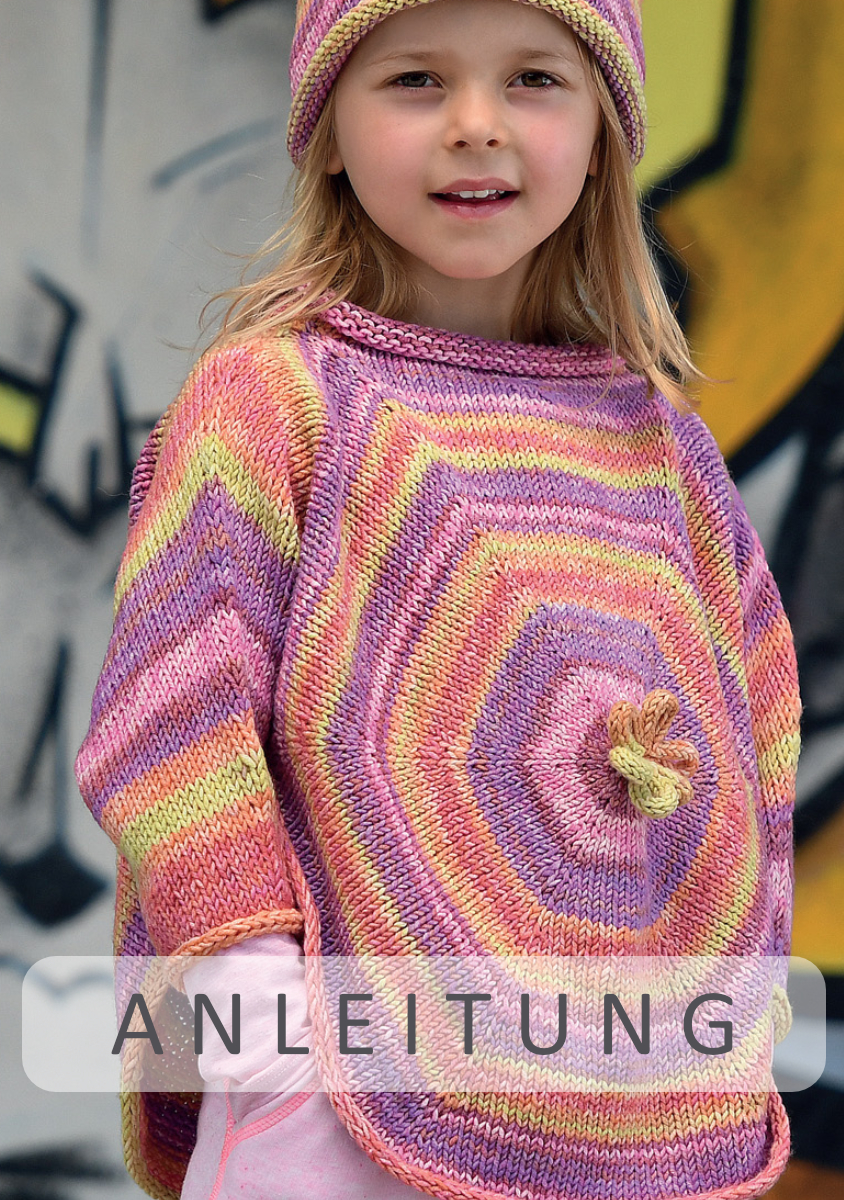 Sechseck-Ponchopulli | Einzelanleitung | Wolle Timona Linie 110 Design Color  | Stricken | ONline