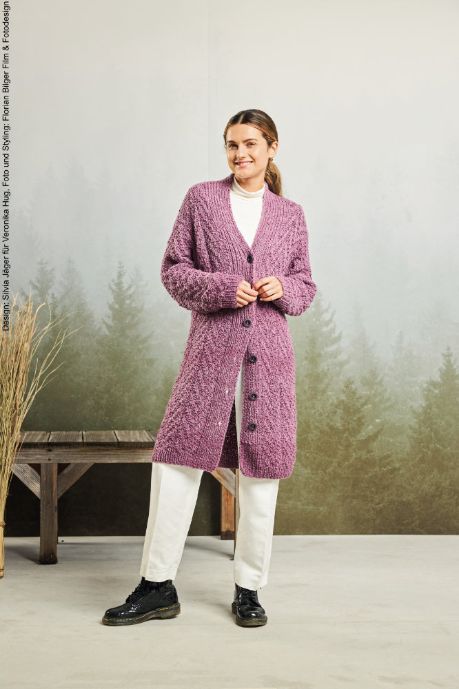 Jacke im Strukturmuster | Anleitungsheft | Wolle SHEEP  | Stricken | Veronika Hug, Woolly Hugs, Christophorus Verlag