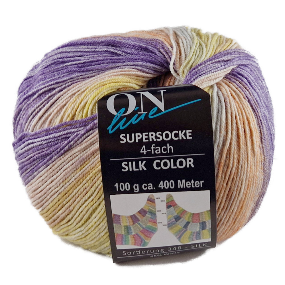 Supersocke Silk Sort. 348 Color 4-fach von ONline