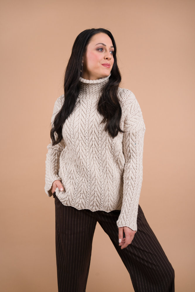 Pullover mit Fantasiemuster | Anleitungsheft | Wolle Merino Pur 125  | Stricken | Pro Lana