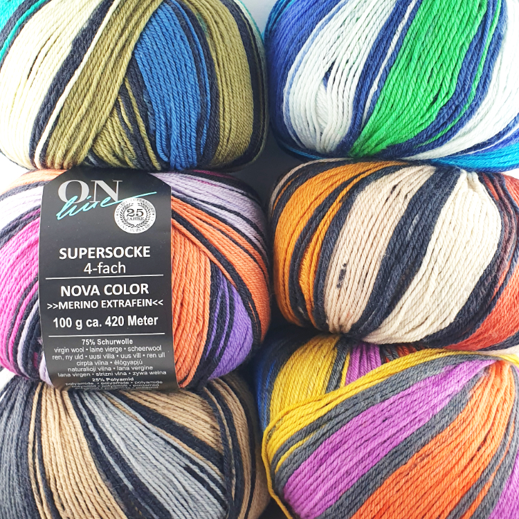 Supersocke 100 Merino Color, 4-fach von ONline 3120