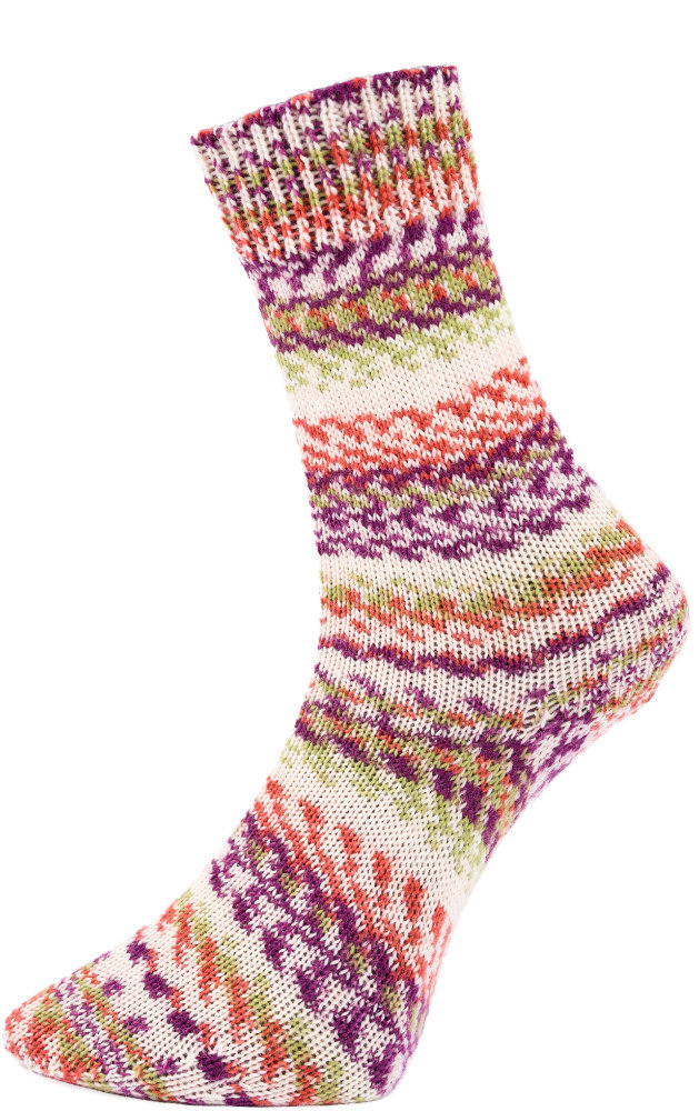 Fjord Socks Multicolor - 4-fach Sockenwolle von Pro Lana 0480 - fuchsia / orange