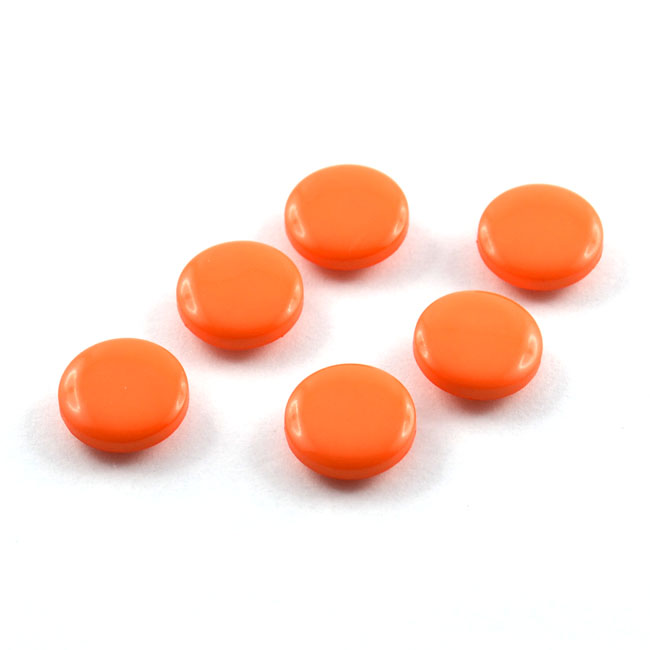 Modeknopf schlicht / glänzend 13 mm orange von Dill