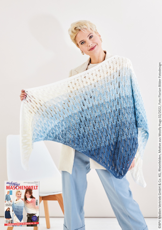 Tuch Ajour - Magie | Anleitungsheft | Wolle BOBBEL cotton 800m  | Stricken | Woolly Hugs