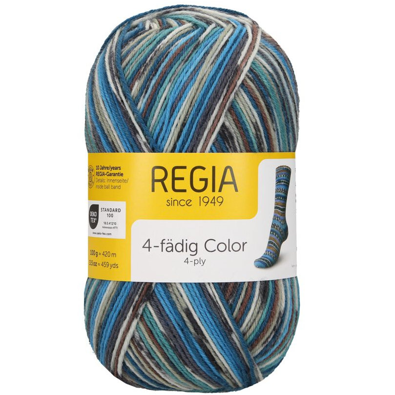 Sockenwolle Color 4-fach 100 g von Regia