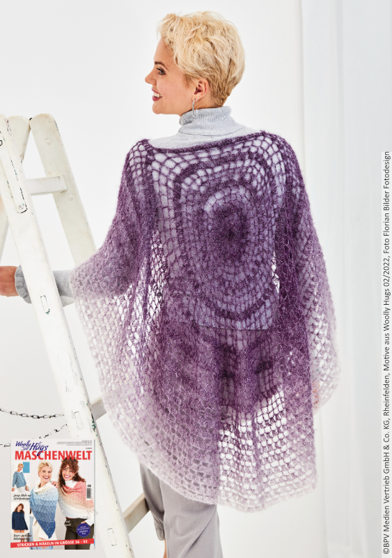 Poncho Berry - Lady | Anleitungsheft | Wolle Lace  | Häkeln | Woolly Hugs, Silvia Jäger