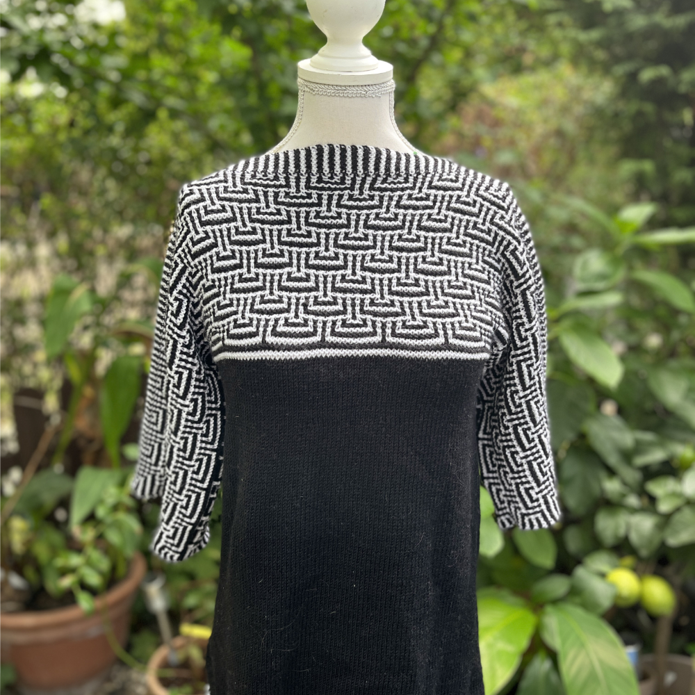 Pullover Schapulero Mosaik | Einzelanleitung | Wolle Sensitiva  | Stricken | Sylvie Rasch