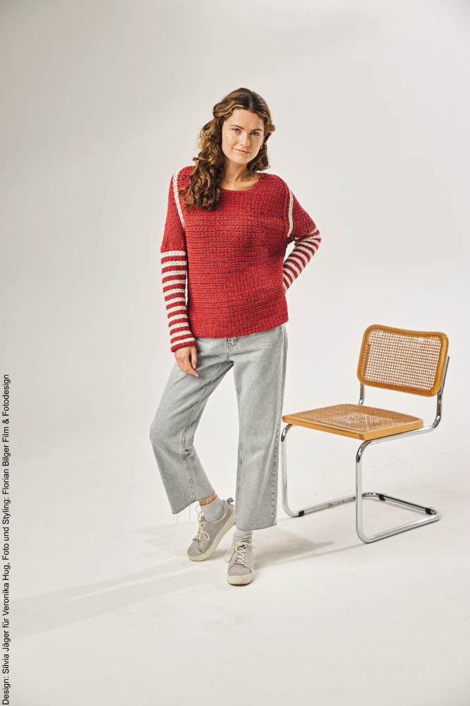 Häkelpulli Stripes | Anleitungsheft | Wolle Merino Stretch  | Häkeln | Veronika Hug, Woolly Hugs, Christophorus Verlag