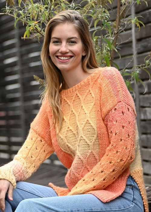 Pulli mit Rautenmuster | Anleitungsheft | Wolle Fano Linie 359  | Stricken | ONline