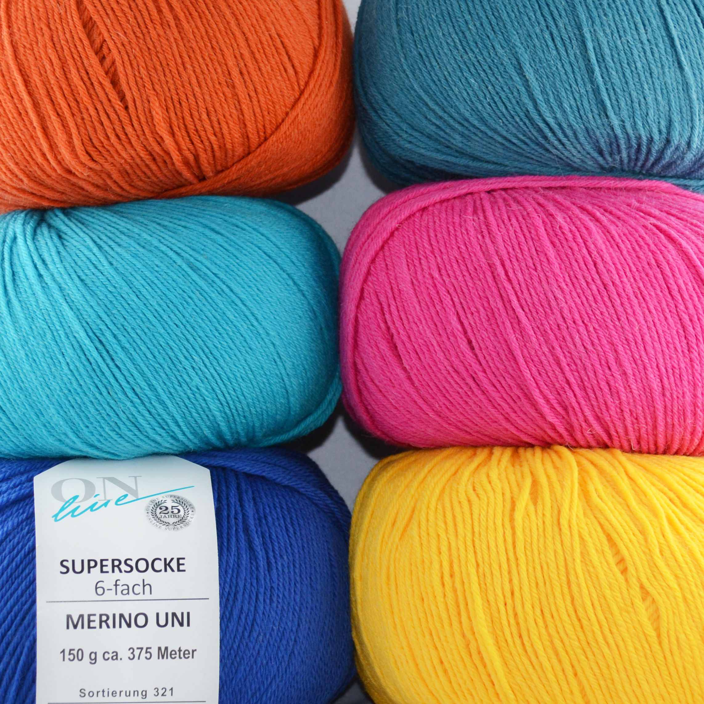 Supersocke 6-fach Merino Uni von ONline