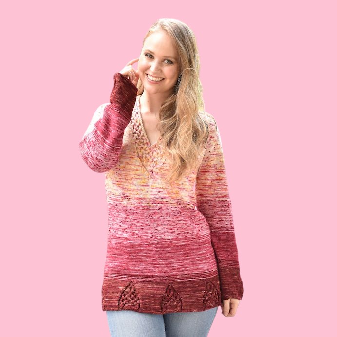 Light up your inner fire - Easy Sweater | Einzelanleitung | Wolle Club Linie 23  | Stricken | Sylvie Rasch